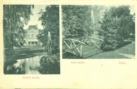 Schoellerov kaštieľ a park okolo roku 1912